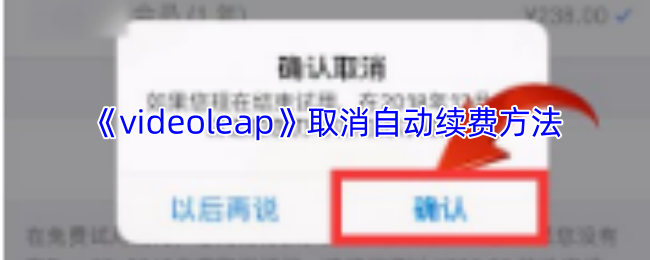 《videoleap》取消自动续费方法