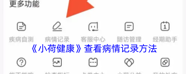 小荷健康怎么看病情记录?