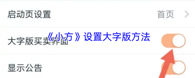 《小方》设置大字版方法