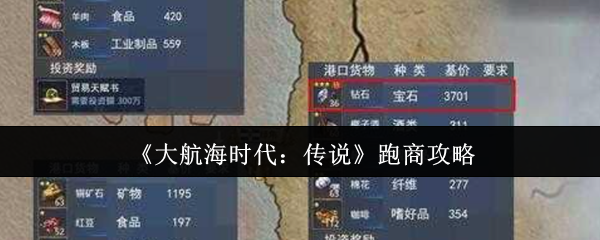 《大航海时代：传说》跑商攻略