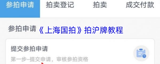 《上海国拍》拍沪牌教程