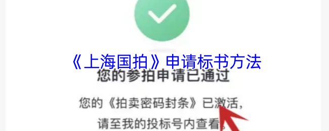 《上海国拍》申请标书方法